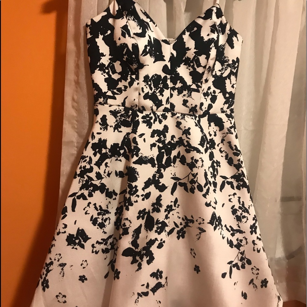 Black and white junior dress